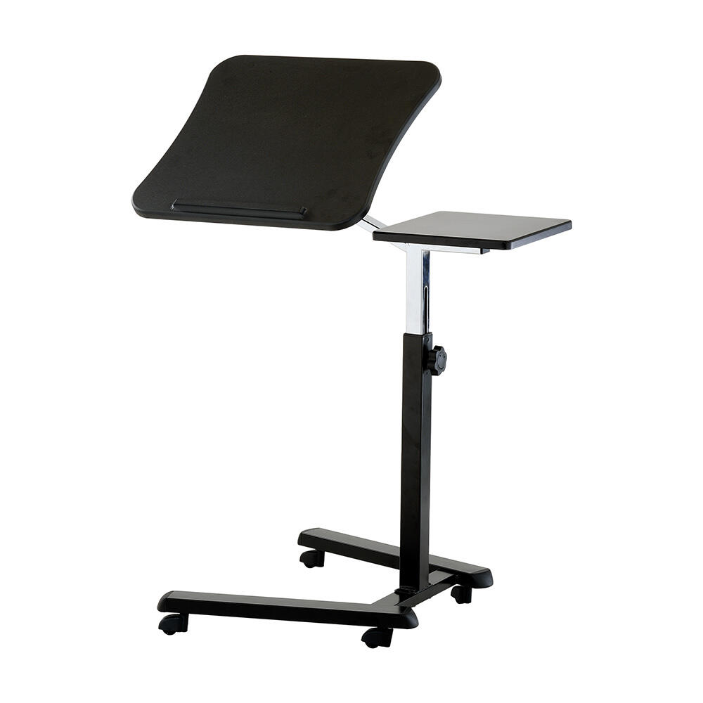 天板が傾斜可能なキャスター付きデスク