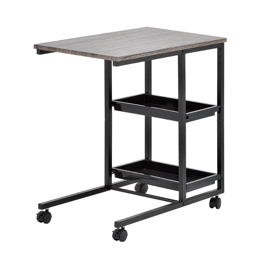 棚付きのキャスター付きテーブル